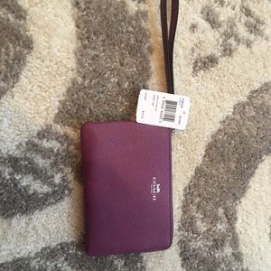Coach Purple Wristlet